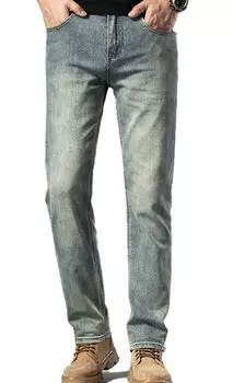 Spargel Stretch Slim Fit Denim Slightly Thin Men s Pants, Faded, (Size 38)