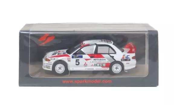 Spark Mitsubishi Lancer Evolution III 1995 Hong Rally 8 место Kenjiro Завершенное изделие 1/43 Kong/Beijing #5 Shinozuka/P.Kuukkala