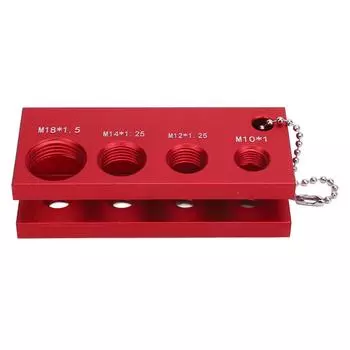 Spark Plug Gap Tool Universal 10mm 12mm 14mm 16mm Spark Plug Gapping Adjustment Tool with 32 Blades красный