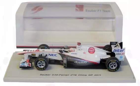 Spark Sauber C30 Ferrari №16 Гран-при Китая 2011 Готовое изделие 1/43 Камуи.Кобаяси белый