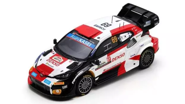 Spark Toyota GR Yaris Rally 1 Hybrid GAZOO Racing WRT 2023 Ралли Японии 3 место Харуттунен 1/43 #69 K. Рованпера/Дж.