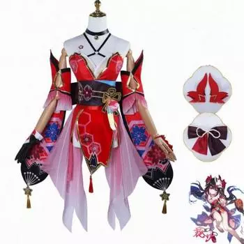 Sparkle Косплей Honkai Star Rail Sparkle Косплей Костюм Парик Маска Платье Полный комплект Опора Hanabi Sparkle Хэллоуин Экипировка Униформа XS бежевый