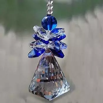 Sparkling K9 Crystal Glass Crystal Car Hanging Rainbow Suncatcher Beautiful Balcony Garden Hanging Ornament A23