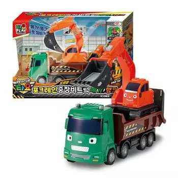 Спасательный экскаватор Tayo Heavy Equipment Truck Mega & Hank, корейские игрушки