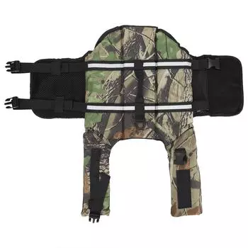 Спасательный жилет для собак, спасательный жилет для домашних животных, спасательный жилет для щенков, спасательный жилет для купания, камуфляж L L камуфляжный