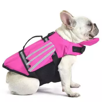 Спасательный жилет для собак, спасательный жилет для щенков, маленьких и больших собак, купальные костюмы, купальники для хаски, французского бульдога, аксессуары для плавания XS оранжевый