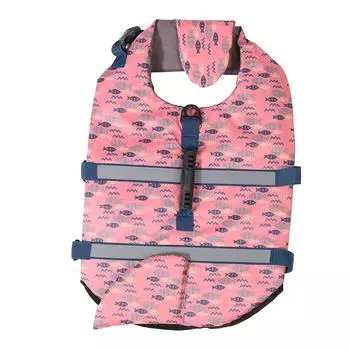 Спасательный жилет для собак, высокая плавучесть, удобные яркие цвета, регулируемый жилет для плавания домашних животных для щенков, размер L L