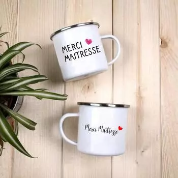 Спасибо, хозяйка. Эмалированная кружка. Идея подарка для любителя кофе. Оригинальные подарки учителю. Подарок-сюрприз на конец учебного года для учителя. 360ml