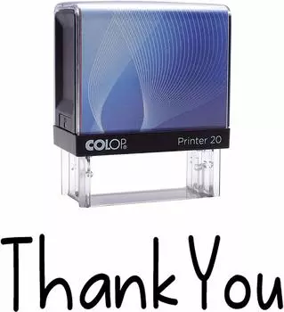 СПАСИБО Самоклеящаяся резиновая печать на заказ Colop Office Stationary P20 Mini Impression Area: 14 mm x 38 mm чёрный