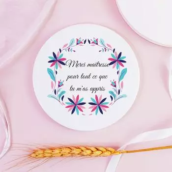 Спасибо, учитель, за все, чему ты меня научила. Подставка под стакан для кофе и чая. Подставка под стакан для учителя. Подарок на окончание учебного года. Сюрприз для учителя. 10x10cm