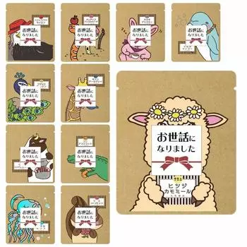 Спасибо за помощь с наклейками Tea Petit Gift Animal Assorted Petit Gift Assortment Set Nanairo Shoten 2 шт. Чай) (х 10)