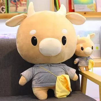 Спасибо за Вашу тяжелую работу, Тот же стиль, что и у куклы-коровы, Кукла-корова, Милая девочка, Мягкая игрушка-кукла 60cm