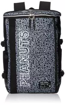 Spata pattern PEANUTS embroidery box rucksack [Snoopy] spm-826b GY/BK