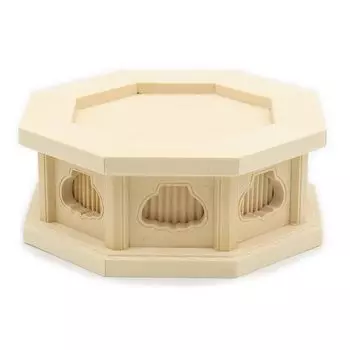 special Buddha statue carved Buddhist altar Octagonal pedestal for dimensions Cypress wood 19429 Kurita s [Wood fittings] 2.5 (W12.5cm, D12.5cm, H5cm)