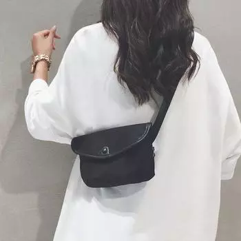 Special-Interest Design Postman Casual Oxford Cloth Crossbody Bag Black