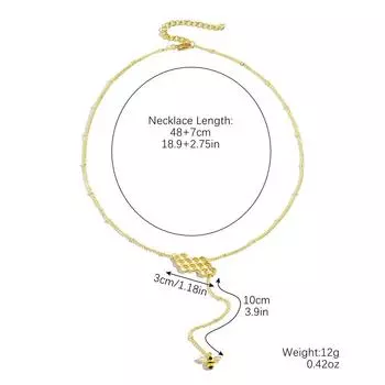Специальная для ожерелий Y-образная цепочка для свитера Удлиненное ожерелье с подвеской в виде пчелы Темпераментное длинное Y-образное ожерелье Женщины