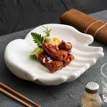 Специальная двухслойная изоляционная пластина цвета бергамота, креативный ресторан, высококачественная керамическая художественная концепция посуды