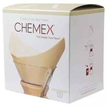 Специальная фильтровальная бумага CHEMEX на 6 чашек, натуральная, 100 листов, FSU-100 (Неотбеленный тип) [Продукт]