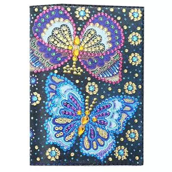 Специальная форма Цветок Алмазная картина Обложка для паспорта Бабочка для начинающих AA083