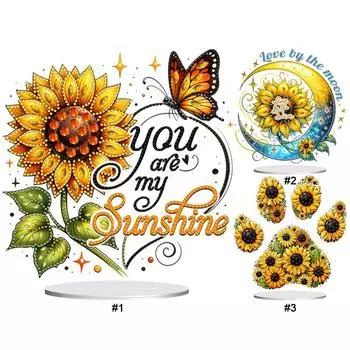 Специальная форма Подсолнух лапка настольная алмазная живопись наборы для украшения алмазной росписью настольные украшения для домашнего офиса декор KJ0241