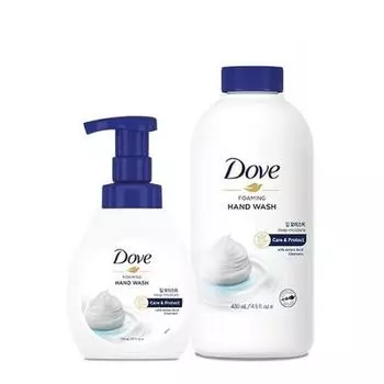 Специальная пенка для мытья рук Dove Deep Moisture (основной продукт 240мл + запасной 430мл), Корейская косметика