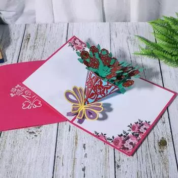 Специальная праздничная открытка с тонкой текстурой и красочной новинкой 2