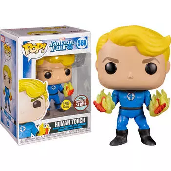 Специальная серия Fantastic 4 Human Torch Suites Glow Ex Pop!