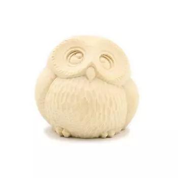 специальная статуя Будды Сова высота ширина глубина Высококачественная резьба по дереву из кипариса 18244 Курита [Ночной сторож] (всего 6см, 7см, 6см)