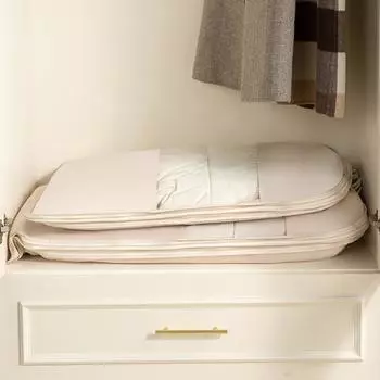 Специальная сумка для хранения пуховой куртки Peach Skin, компрессионная одежда, чехол для вешалки, прозрачная сумка для домашнего гардероба One Size жёлтый