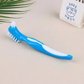 Специальная зубная щетка Зубная щетка с двумя головками Зубные щетки для чистки искусственных зубов Очиститель десен для невидимых брекетов Ортодонтический ретейнер