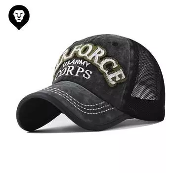 Специально для новой уличной хлопковой бейсболки с большой вышивкой, уличная солнцезащитная спортивная кепка, мужская сетчатая шляпа Adjustable