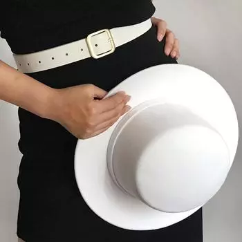 Специальное предложение на шерстяную шляпу с плоским верхом, с большими полями, универсальную фетровую шляпу, женскую французскую ретро-шляпу