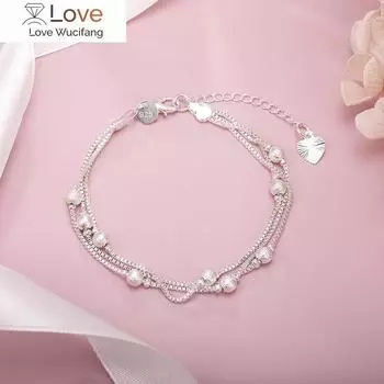 Специальное предложение Pretty Lucky бусины коробка цепь 925 стерлингового серебра браслет для женщин мода свадебные аксессуары ювелирные изделия для вечеринки подарок