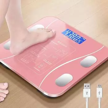 Специальные электронные весы для контроля за телом и сжигания жира Smart Mode Bluetooth Body Fat Scale Домашние весы Ultra-precis чёрный