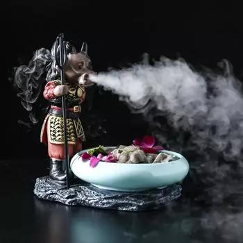 Специальные блюда тематического ресторана Художественная концепция тарелки Мультяшная посуда для горячего горшка Тарелка Король демонов Сухой лед Креативное блюдо