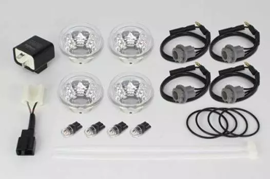 Специальные детали Takegawa Указатели поворота Blaze Комплект из 4 штук Прозрачные линзы Monkey 125 (JB02) 05-08-0465