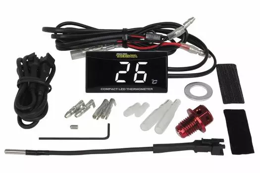 Специальные детали Takegawa Компактный светодиодный термометр Сливной болт с магнитом Универсальный 05-07-0007