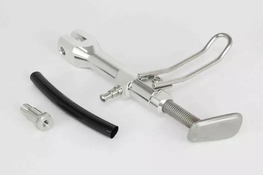 Специальные детали TAKEGAWA Регулируемая боковая подставка CT125/PCX/PCX160/Monkey 125/Dax 125/GROM 06-13-0093 серебряный