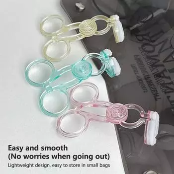 Специальные щипцы для контактных линз Устройство для вставки контактных линз Устройство для снятия контактных линз Средства для макияжа Портативное приспособление для ношения розовый