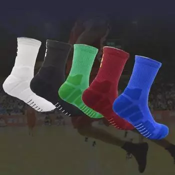 Специальные тренировочные баскетбольные носки, утолщенные шерстяные мужские носки средней длины, дышащие спортивные длинные чулки-трубы, противоскользящие чулочно-носочные изделия