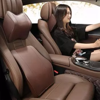 Специальный чехол для подголовника и поясничной поддержки из пеноматериала с эффектом памяти для FAW-Volkswagen Jetta Bora Magotan CC Style B - Single Headrest чёрный