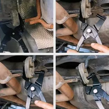 Специальный демонтажный упор Универсальный автомобильный выхлопной кронштейн Съемник плоскогубцы резиновая прокладка выхлопной трубы автомобиля Съемник Инструмент