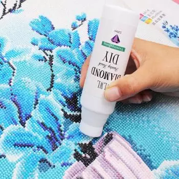 Специальный герметик для алмазной живописи с водонепроницаемой головкой из губки белый