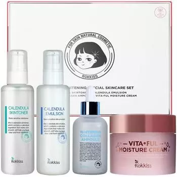 Специальный набор для ухода за кожей Rockies Whitening из 4 предметов
