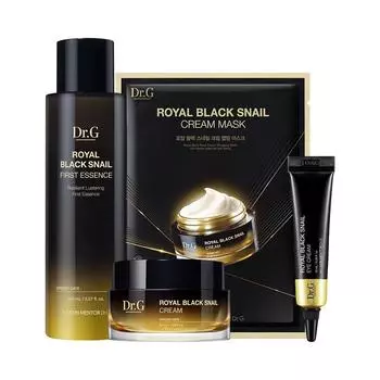 Специальный набор Dr.G Royal Black Snail (First Essence 165 мл+крем 50 мл+крем для глаз 10 мл+крем-маска в листе 1 шт.)