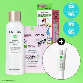 Специальный набор тонеров FATION Nosca9 Trouble Clear Toner (+ Пятнистый патч 12 шт.) (Издание Power Puff Girls)