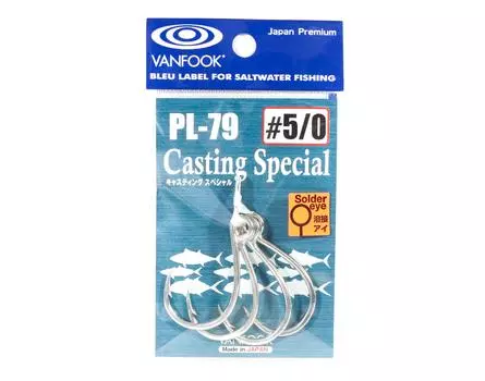 Специальный одинарный крючок Vanfook PL-79, размер 5/0 (4530)