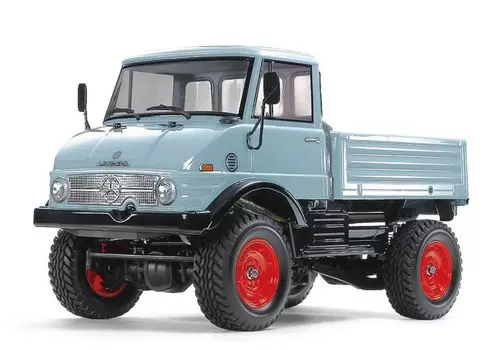 Специальный проект электромобиля Tamiya на радиоуправлении Mercedes Benz Unimog 406, окрашенный в сине-серый цвет, 47465 1/10 № 165 (Шасси CC-02)