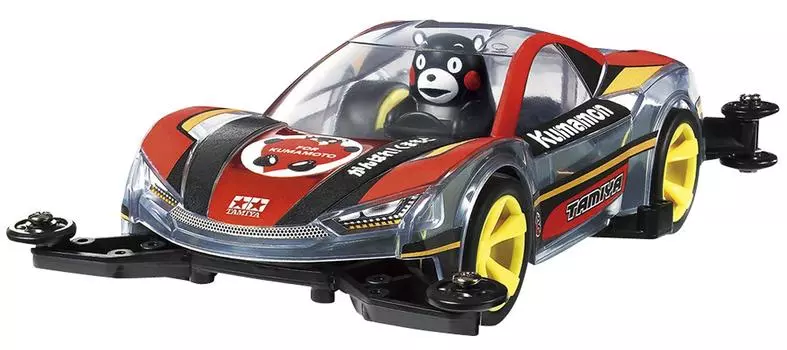 Специальный проектный продукт Tamiya Mini 4WD Хорошая версия Kumamoto Mini 4WD Kumamon 95281, удачи! серый