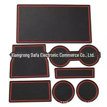 Специальный противоскользящий коврик для дверного проема Tesla Model 3 without label красный